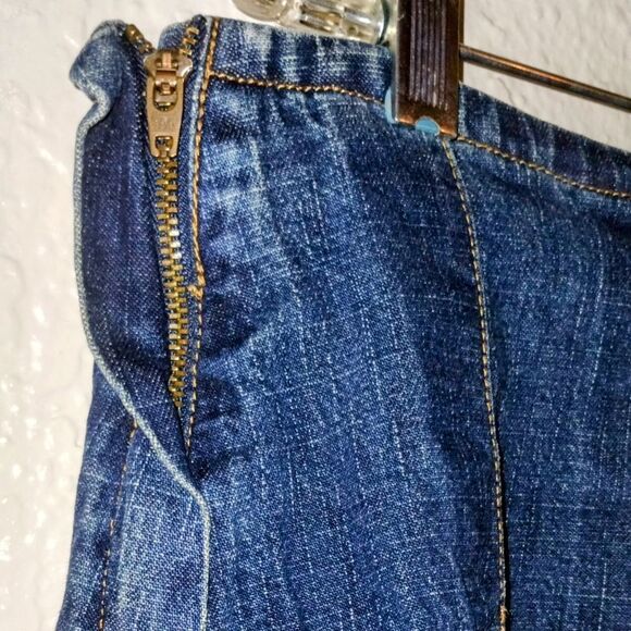Vintage Denim Pleated Kilt Style Skirt sz 18 - Picture 4 of 6
